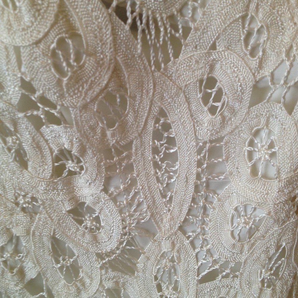 Carole Little Ivory Lace Crochet Maxi Dress NWT - Picture 10 of 12